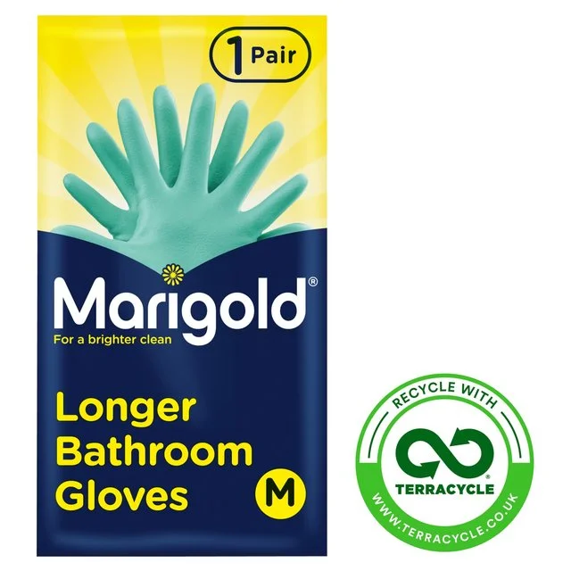 Marigold Medium Bathroom Gloves   1pair