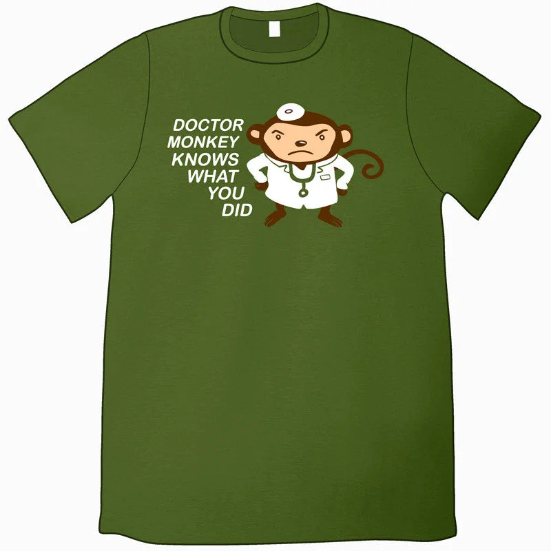 Doctor Monkey Knows T-Shirt by Jeffrey Rowland