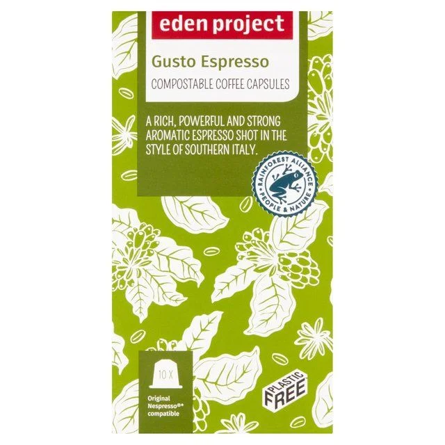 Eden Project Home Compostable Nespresso Capsules - Gusto Espresso   10 per pack