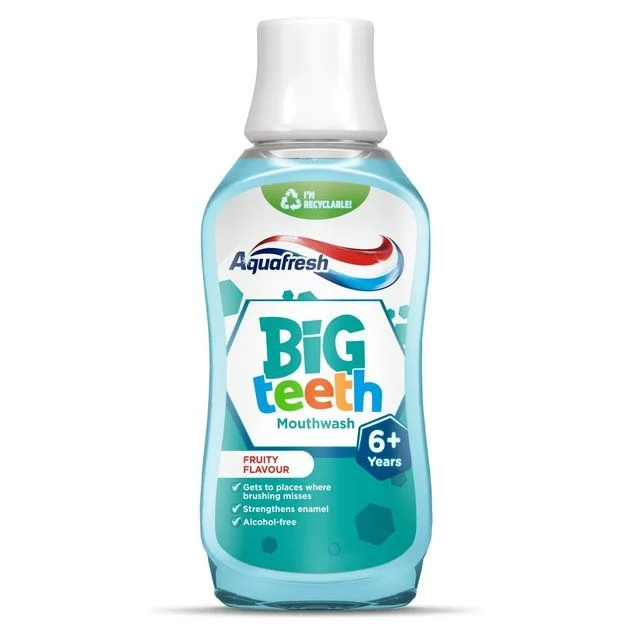 Aquafresh Big Teeth Kids Mouthwash 6-8 Years Fruit Flavour   300ml