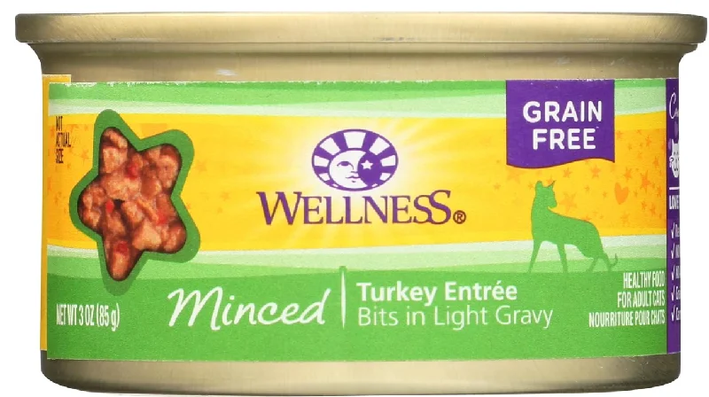    - Digestive care cat food  WELLNESS Minced Turkey Entrée Cat Food, 3 OZ