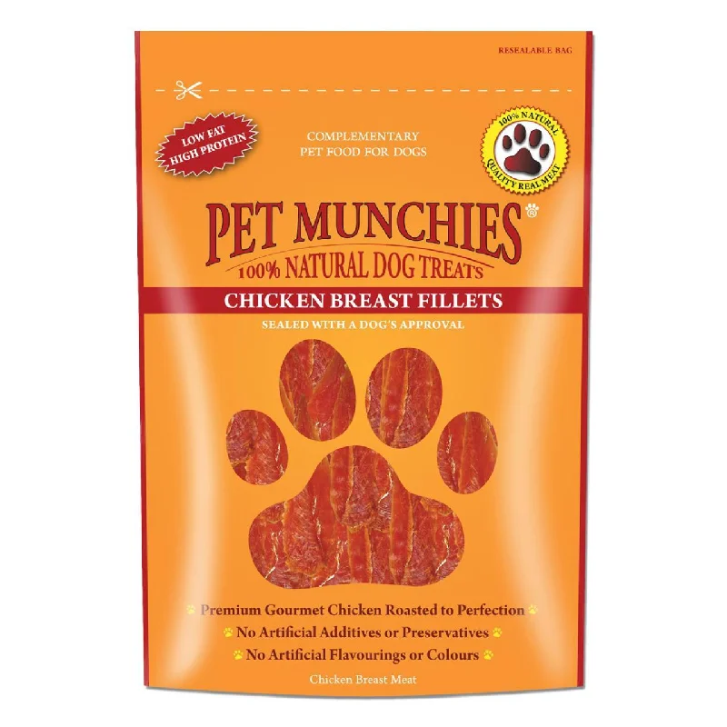  -Chicken-flavored dog foodPet Munchies 100% Natural Chicken Breast Fillets Dog Treats 100g