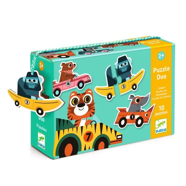 Djeco puzzle duo -racing cars