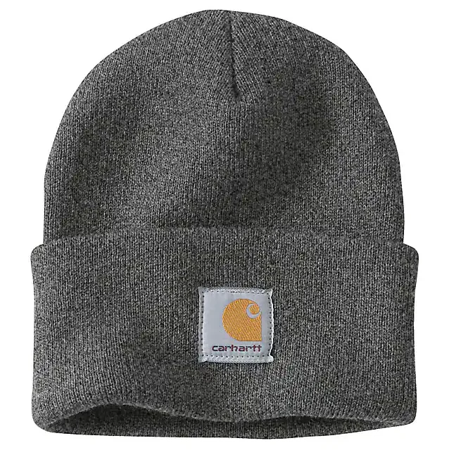 Knit Cuffed Beanie - Coal Heather