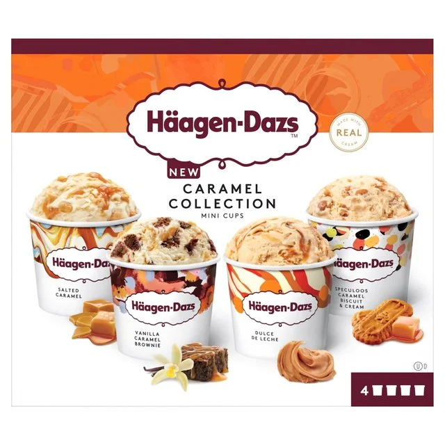 Haagen-Dazs Caramel Collection Mini Cups Ice Cream    4 x 95ml