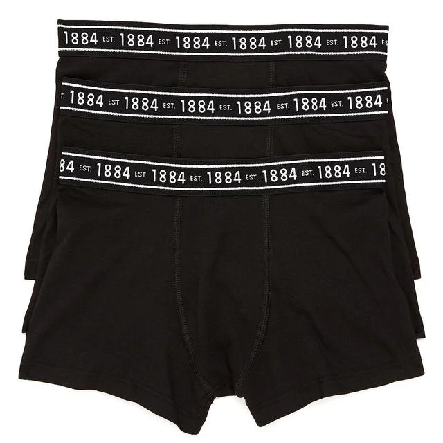 M&S Boys Cotton with Lycra Trunks 6-16 Years Black