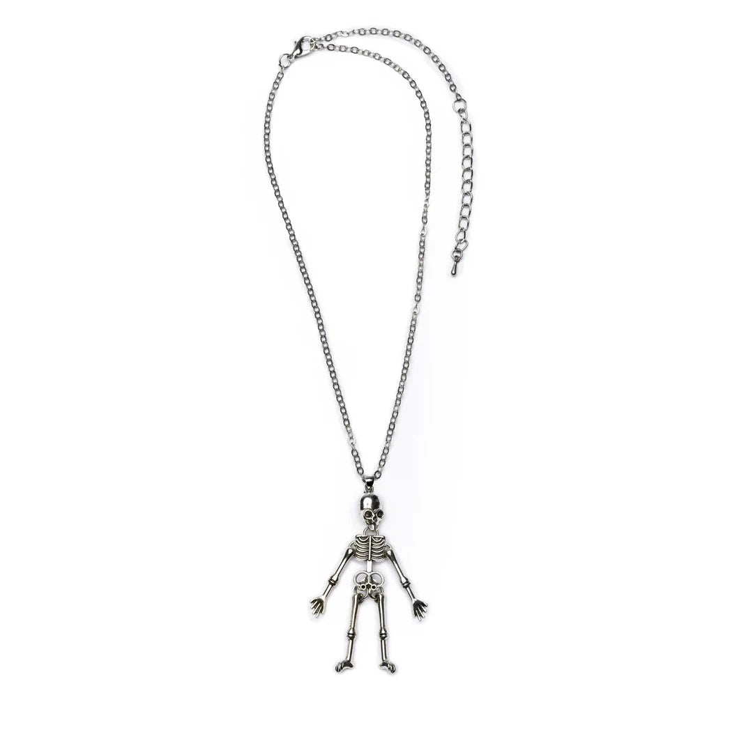 spooky scary skeleton necklace