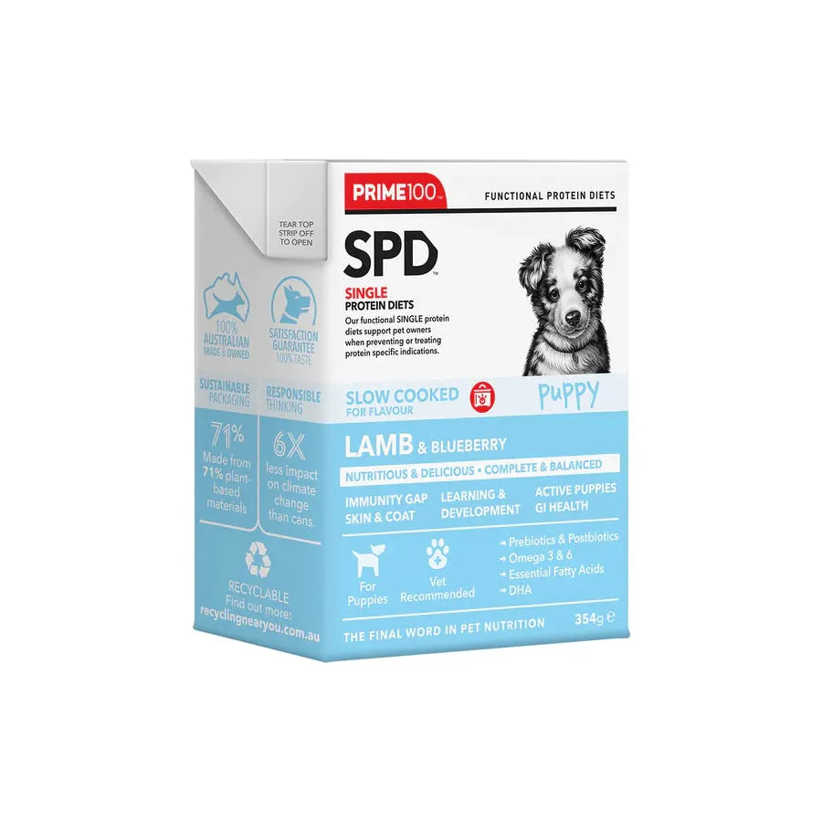 Prime100 Dog Wet Food - SPD™ Slow Cooked Lamb & Blueberry Puppy