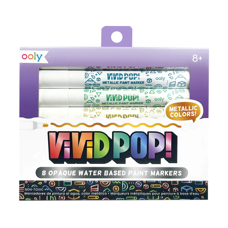 Ooly vivid pop water based paint markers metallic