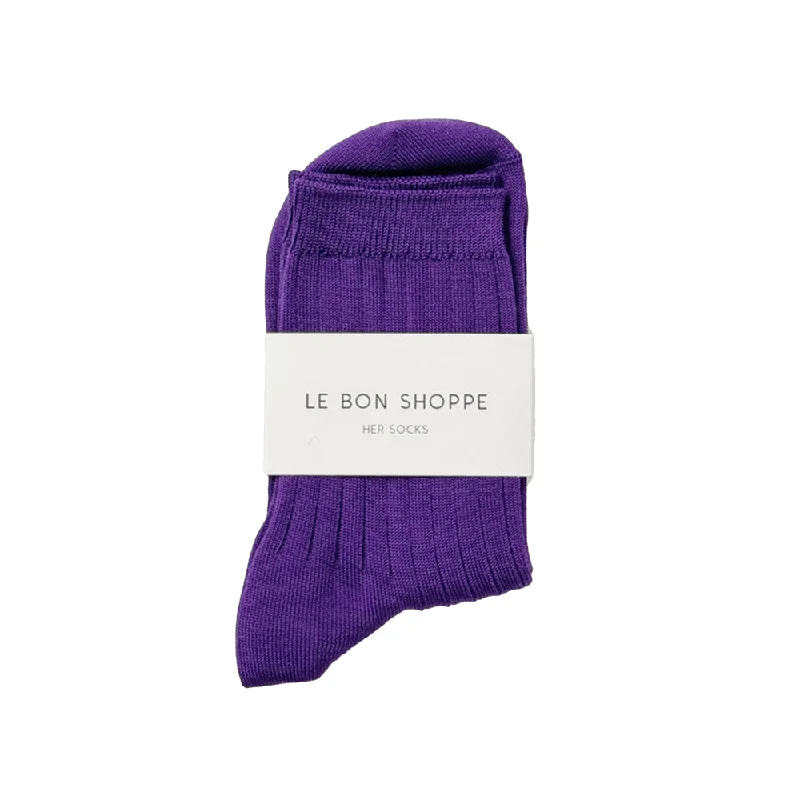 Le Bon Shoppe Her Socks Eggplant