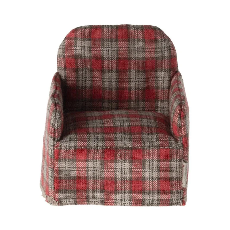 Maileg red checker chair for mice