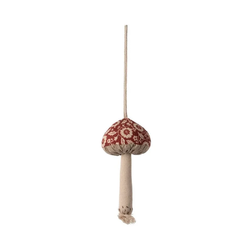 Maileg mushroom ornament - winter flower red