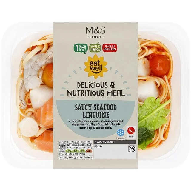 M&S Eat Well Seafood Linguine   368g