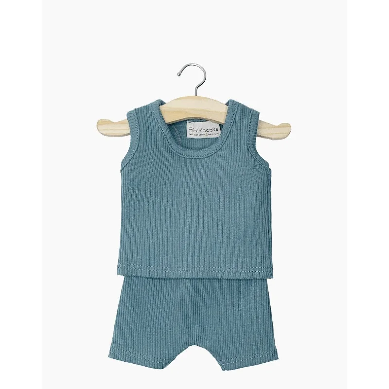 MiniKane bambini marcel underwear and shirt in peacock ribbed knit