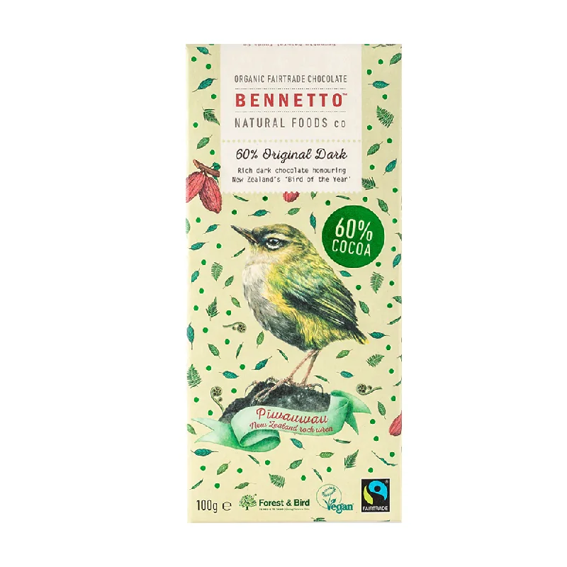 Bennetto Chocolate Bird of the Year Pīwauwau Rock Wren 100g