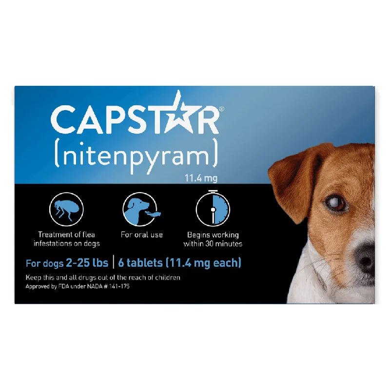 preventing the nails from growing too long and causing discomfort or damage to the pet.CAPSTAR (nitenpyram) Oral Flea Treatment for Dogs, 6 doses