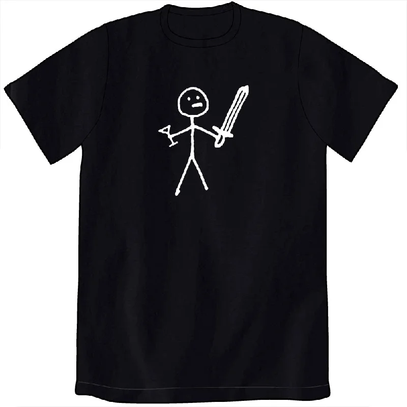 Kingdom of Loathing Minimalist Sword and Martini Guy Shirt