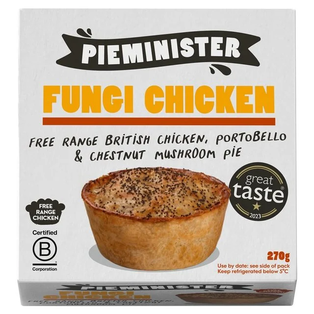 Pieminister Fungi Chicken with Portobello & Chestnut Mushroom Pie   270g