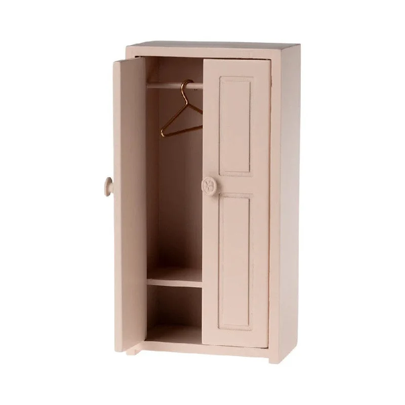 Maileg mice wooden closet - light rose