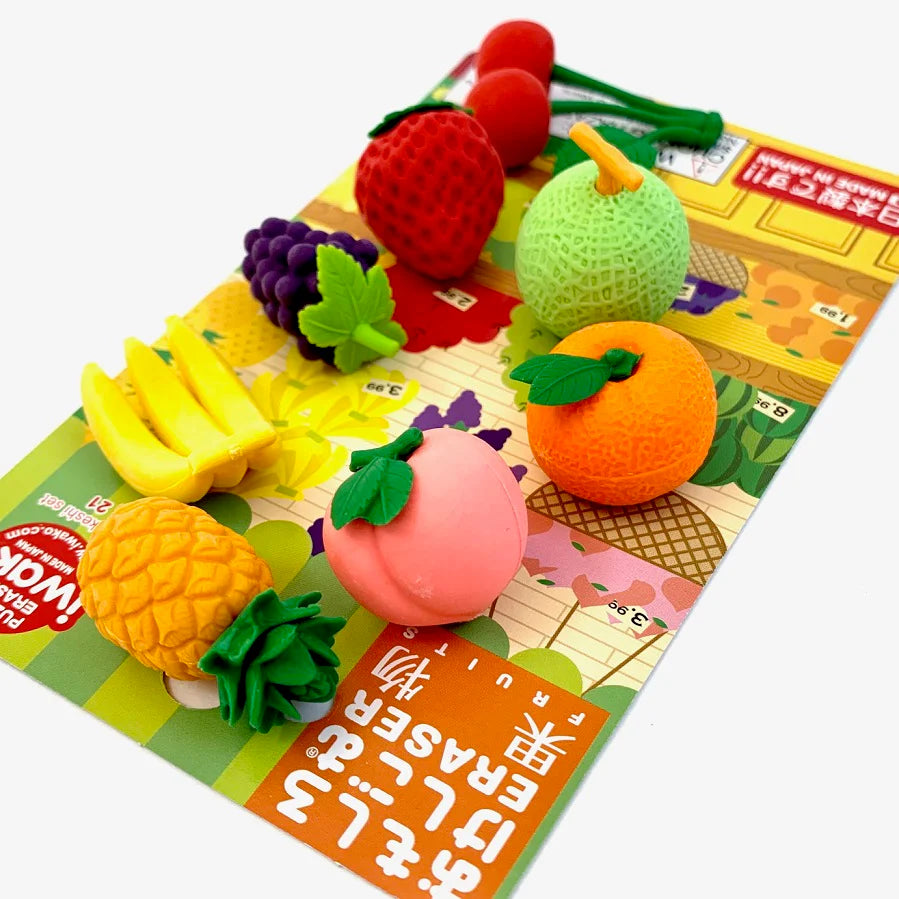 Iwako fruit puzzle eraser set