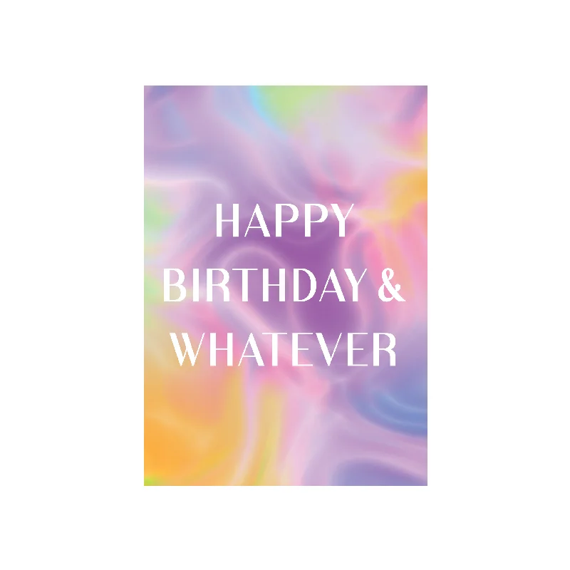 Iko Iko Marble Text Card Birthday & Whatever