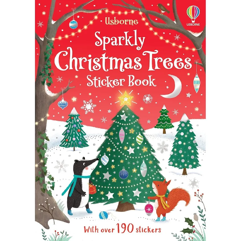 Usborne's sparkly Christmas trees sticker book