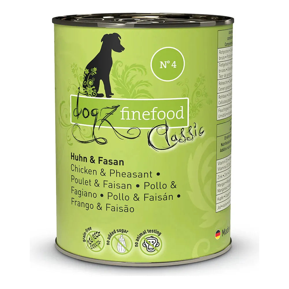 Dogz Finefood Classic Dog Wet Food No.4 Chicken & Pheasant 400g