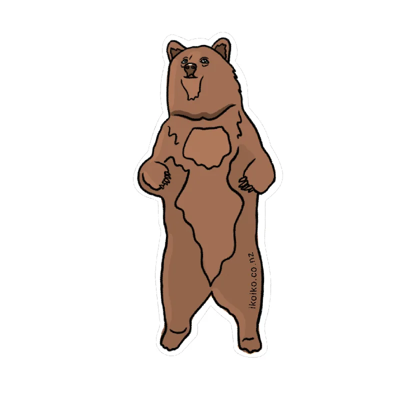 Iko Iko Fun Size Sticker Brown Bear