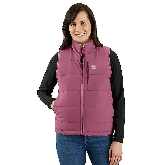 Women's Insulated Montana Puffer Vest - Reversible - Huckleberry