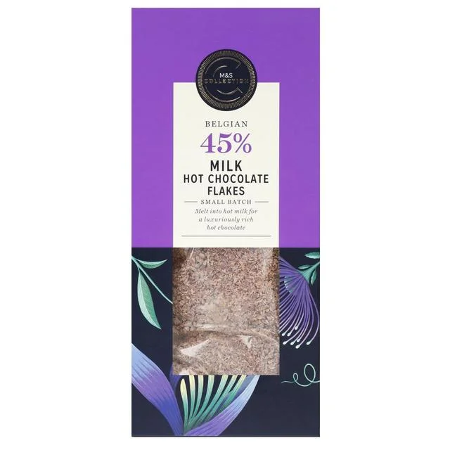 M&S Belgian Milk Hot Chocolate Flakes   250g