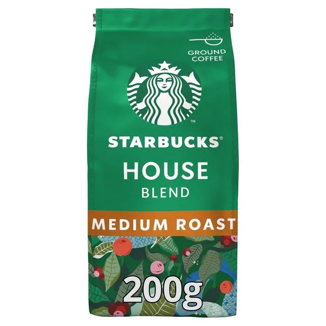 STARBUCKS House Blend Medium Roast Ground Coffee   200g