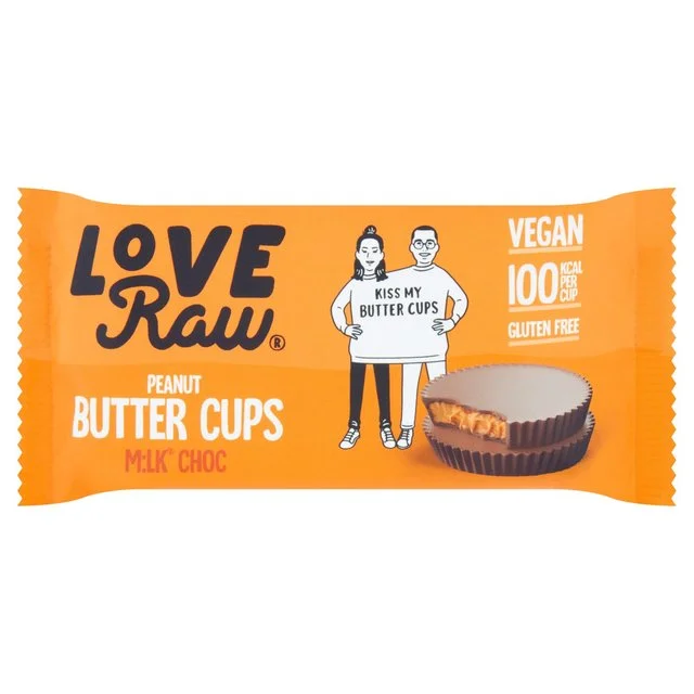 LoveRaw Milk Choc Peanut Butter Cups   34g