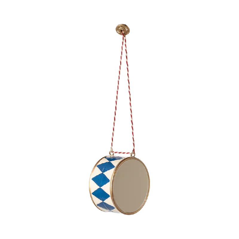 Maileg large drum ornament - dark blue