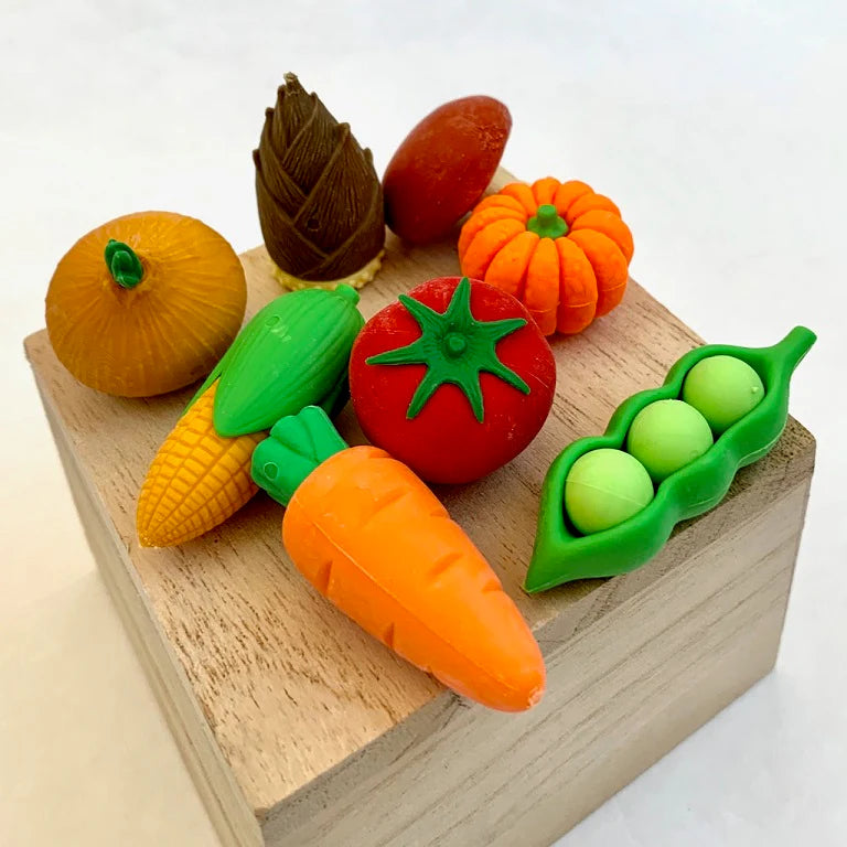 Iwako vegetable puzzle eraser set