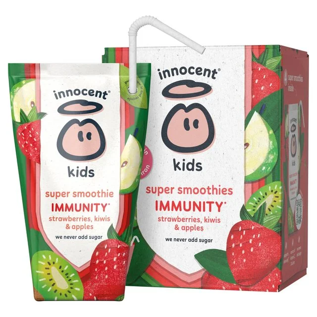 Innocent Kids Super Smoothie Strawberry Kiwi & Apple   4 x 150ml