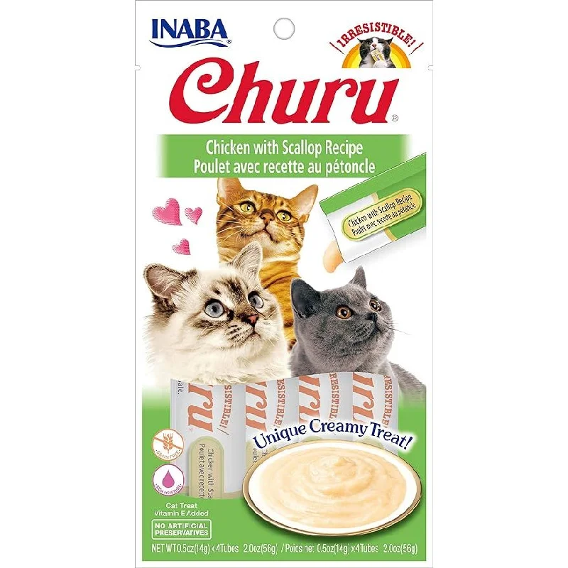 INABA Cat Churu Puree Chicken With Scallop 56G