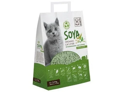 Pet conditioner: used to care for pet hair,Soya Organic Cat Litter Green Tea Scented 6 L - 100% Biodegradable