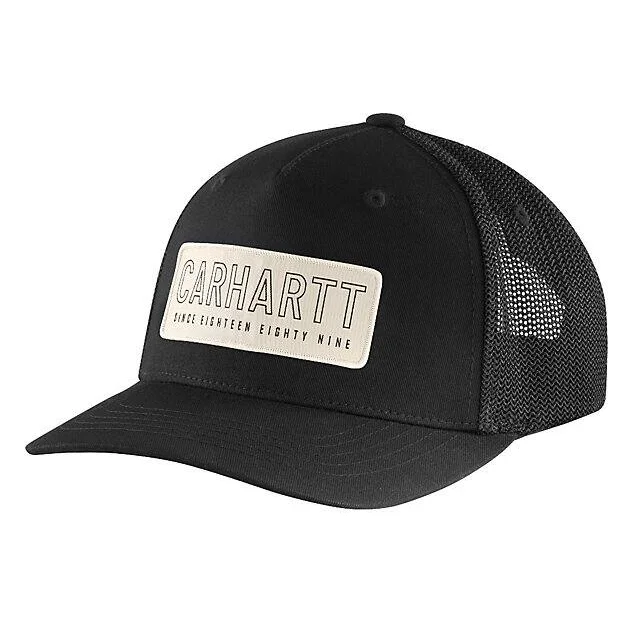 Rugged Flex Canvas Mesh Back 1889 Patch Cap - Black