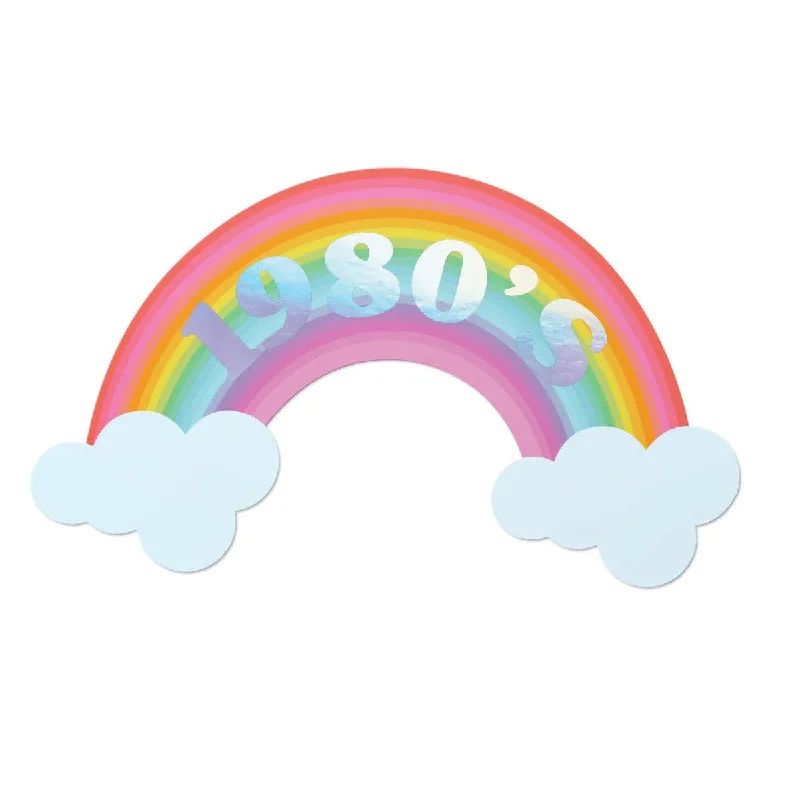 1980's rainbow vinyl sticker