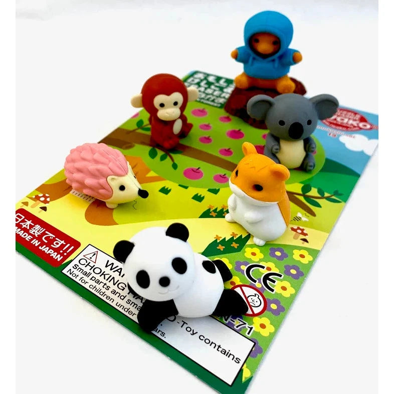 Iwako animals in forest puzzle eraser set