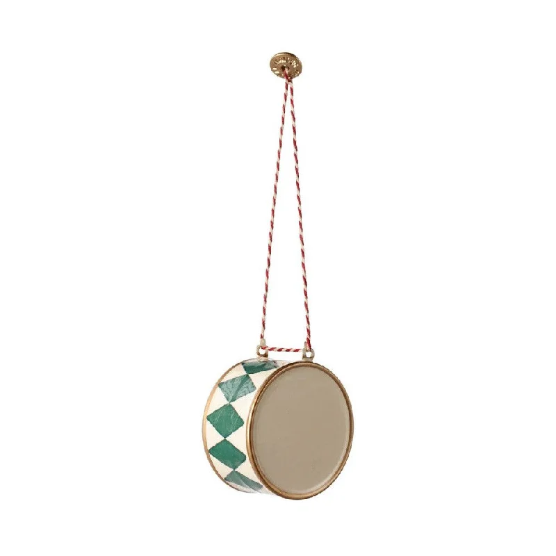 Maileg large drum ornament - dark green