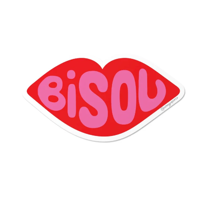 bisou lips vinyl sticker