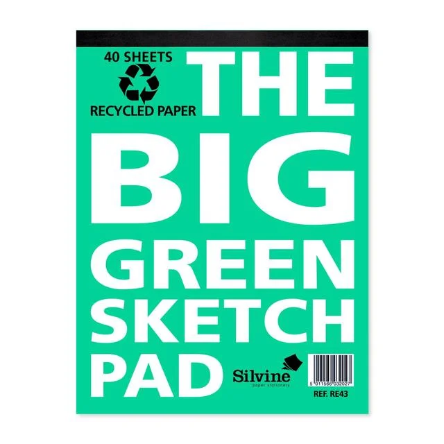 Silvine Big Green Recycled Sketch Book