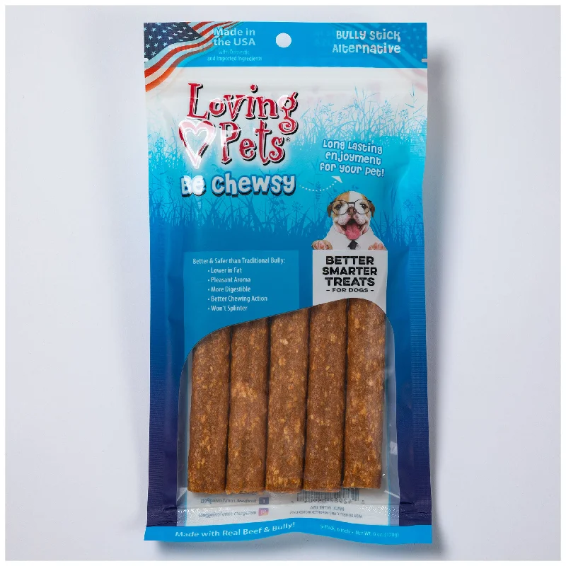 Loving Pets® Be Chewsy 6" Bully Stick Alternative - 5 Pack