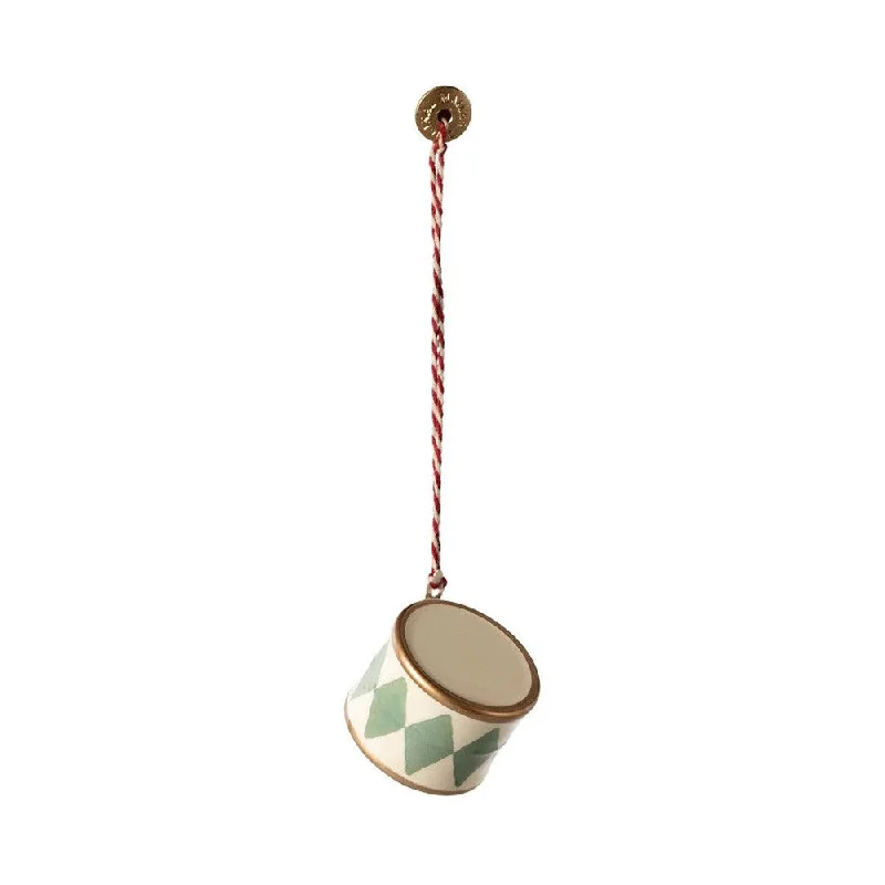 Maileg small drum ornament - mint