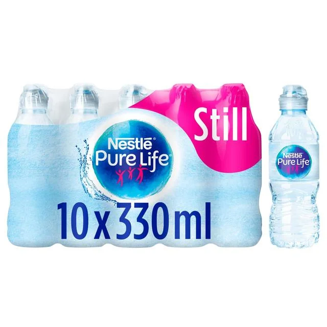 Nestle Pure Life Still Spring Water Sports Cap   10 x 330ml