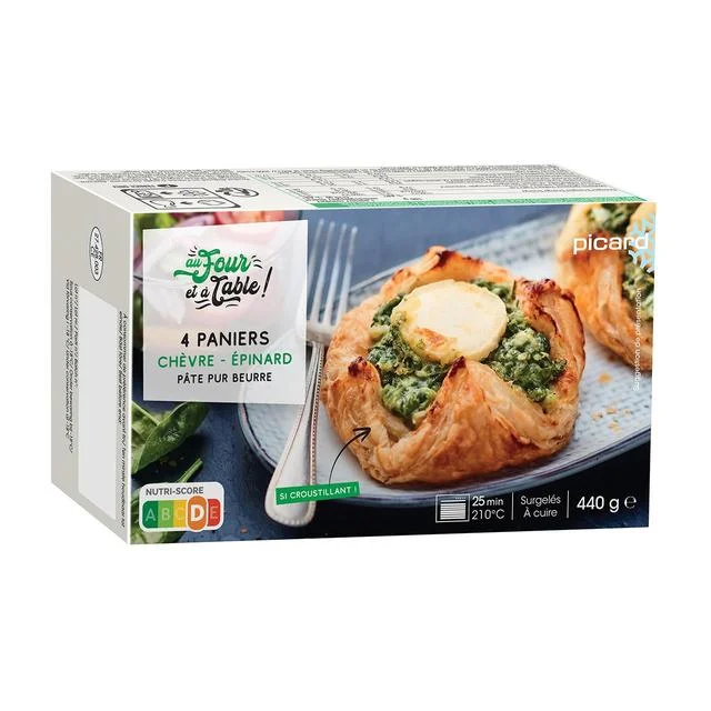 Picard Goats Cheese & Spinach Pastries   4 x 110g