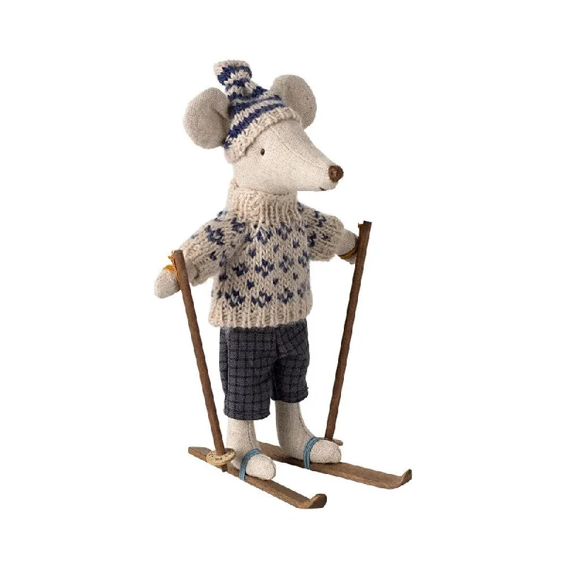 Maileg winter mouse dad with ski set 2024