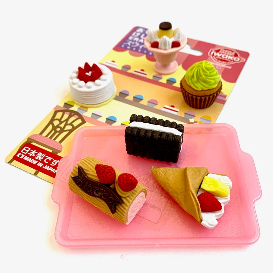 Iwako dessert puzzle eraser set