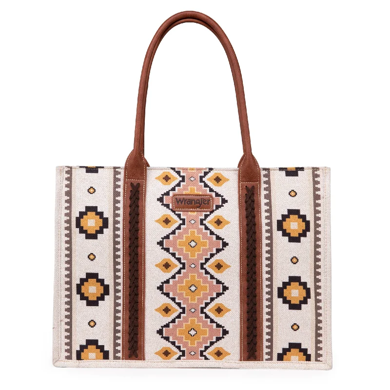 Wrangler Southwestern Pattern Canvas Tote